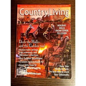 Country Living Magazine December 1998 Holiday Christmas Decorating Crafts